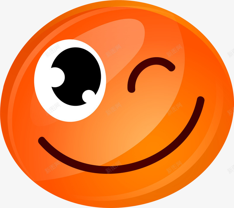 橙色可爱微笑表情png免抠素材_新图网 https://ixintu.com 5月8号 世界微笑日 可爱表情 幸福 开心 微笑表情 笑容
