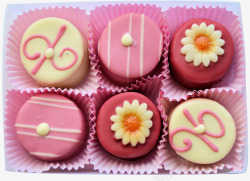 可爱粉巧克力甜点素材