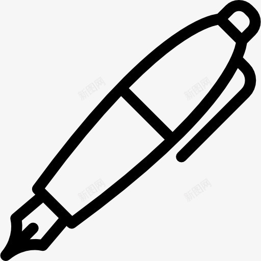钢笔图标png_新图网 https://ixintu.com 作家 写作 办公材料 学校材料 编辑