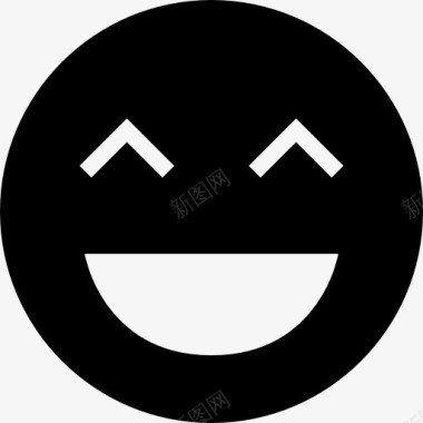笑的表情黑快乐的脸图标图标