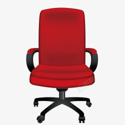 红色沙发办公椅素材