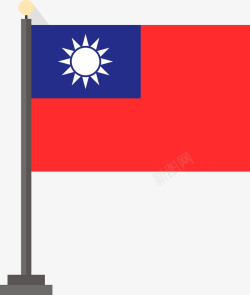 立体小红色旗子卡通红色小旗子图图标高清图片