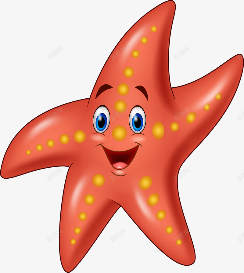 红色卡通海星png免抠素材_新图网 https://ixintu.com 卡通 斑点 星星 标签 海星 童趣 红色 装饰图案