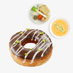 甜甜圈食材甜甜圈和食材高清图片