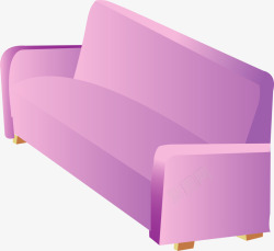 手绘紫色沙发素材
