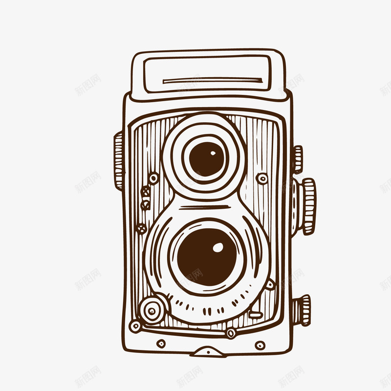 复古手绘相机png免抠素材_新图网 https://ixintu.com 卡通相机 复古相机 手绘相机 数码相机 背景装饰