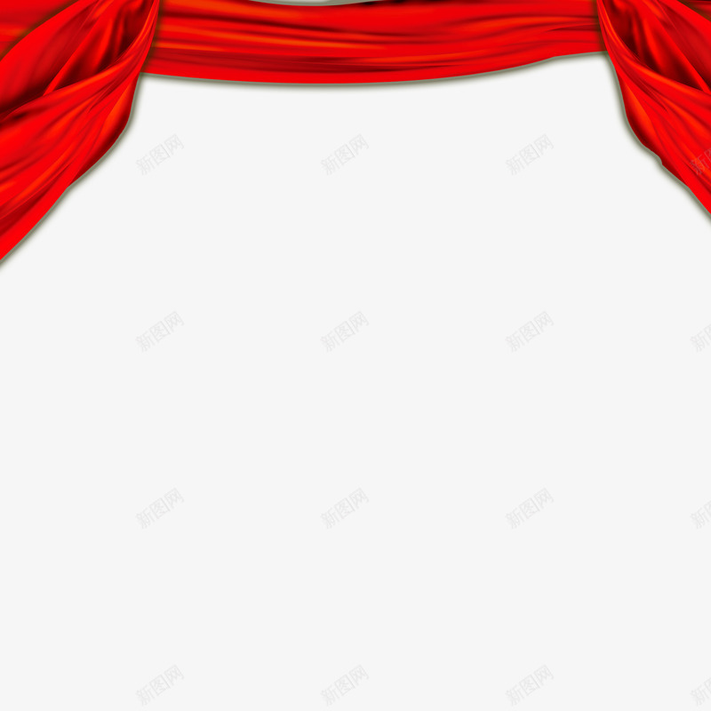 红彩带图案png免抠素材_新图网 https://ixintu.com 彩带 窗帘图案 红布 红彩带