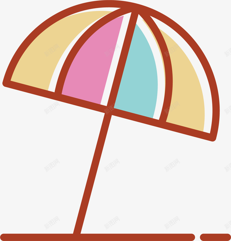 彩色的遮阳伞矢量图ai免抠素材_新图网 https://ixintu.com 下雨 创意 彩色 球形 设计 遮阳伞 雨伞 矢量图