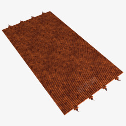 棕色花纹北欧地毯方形棕色北欧地毯高清图片