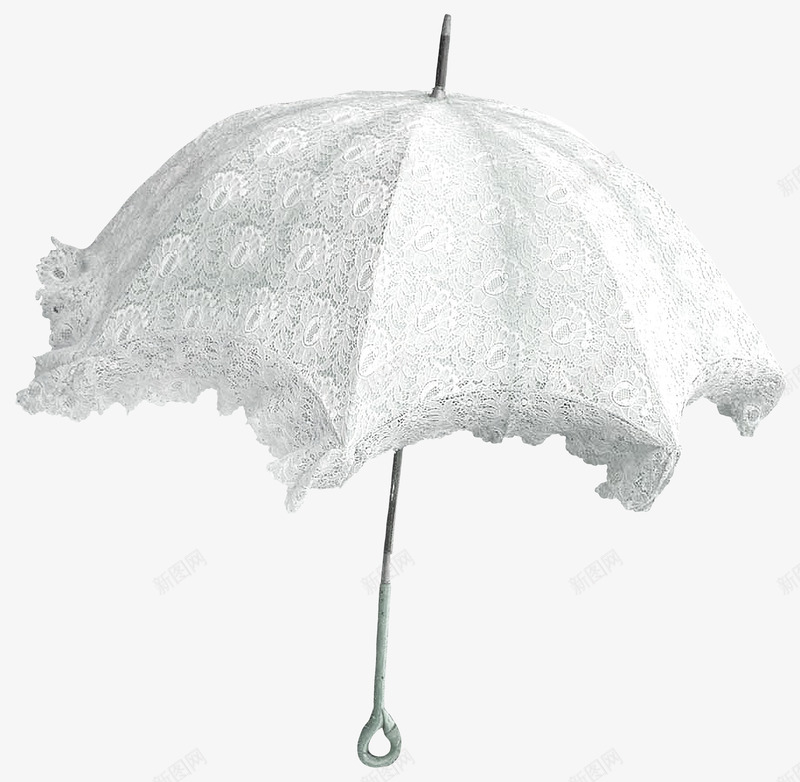 白色花纹漂亮雨伞png免抠素材_新图网 https://ixintu.com 产品实物 漂亮雨伞 白色雨伞 花纹雨伞