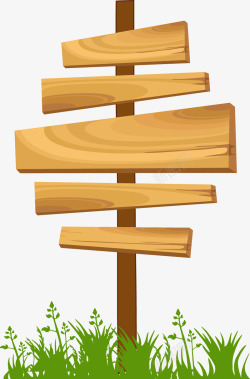 木头材质指示牌素材