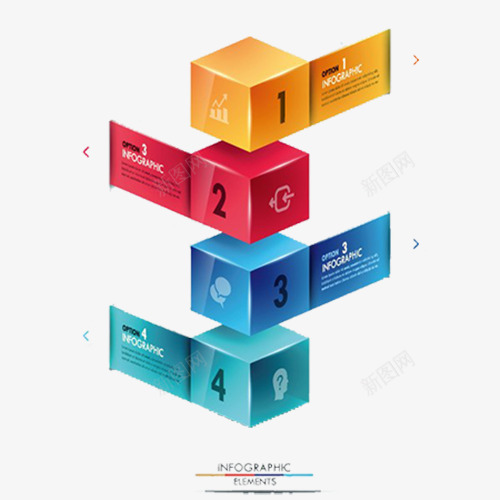 彩色立体图标png_新图网 https://ixintu.com 3D 图标 彩色 标题 正方形 立体 立方体 英文