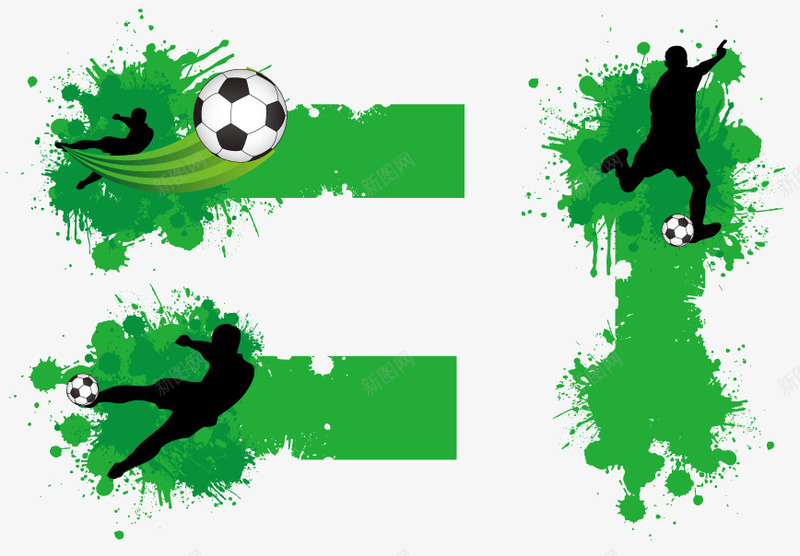 绿色足球运动banner元素png免抠素材_新图网 https://ixintu.com banner元素 绿色 足球运动 踢足球
