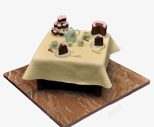蛋糕模具png免抠素材_新图网 https://ixintu.com 实物拍摄 巧克力 桌子 蛋糕 餐具