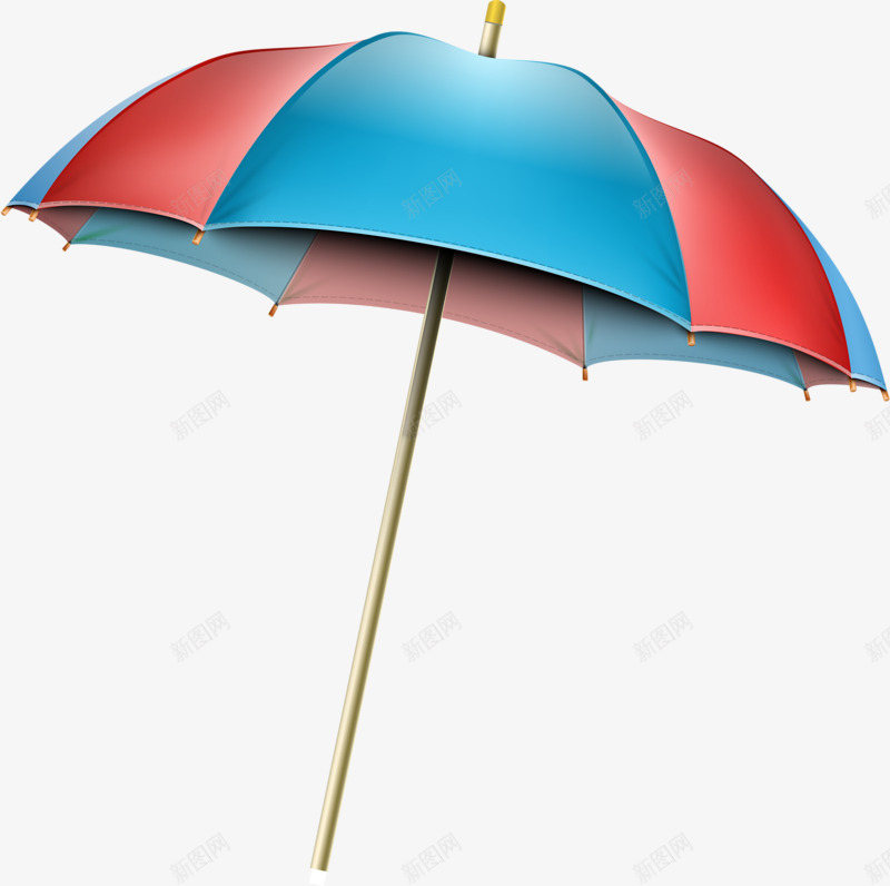 红蓝相间的雨伞png免抠素材_新图网 https://ixintu.com 漂亮 红蓝相间 雨伞 雨具