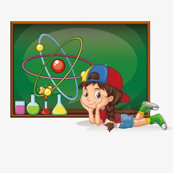 化学黑板科学教育矢量图高清图片