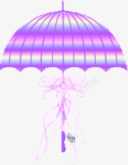 紫色渐变雨伞效果素材