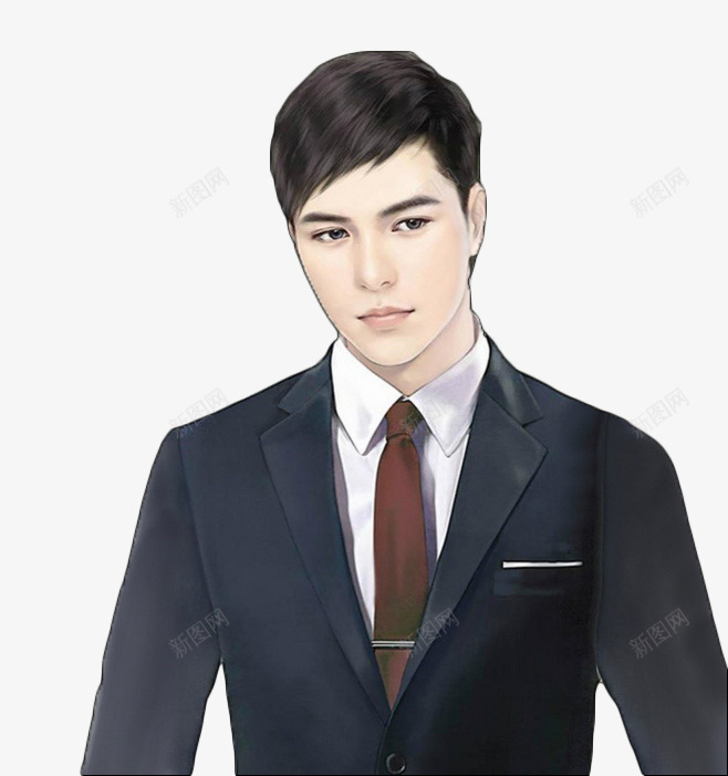黑色西装领带帅哥png免抠素材_新图网 https://ixintu.com 西装 领带 黑色