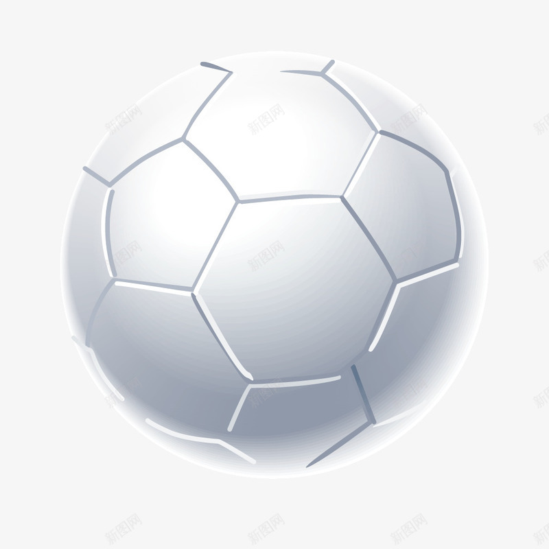 白色足球圆形运动矢量图ai免抠素材_新图网 https://ixintu.com 圆形 白色 足球 足球运动 运动 矢量图