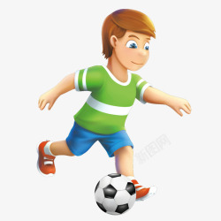 踢足球的小孩素材