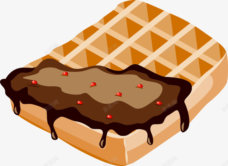 卡通美味华夫饼png免抠素材_新图网 https://ixintu.com waffle 卡通华夫饼 甜品店 美味糕点 美食 装饰图案 食物