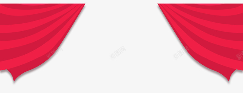 红色幕布元素png免抠素材_新图网 https://ixintu.com 促销元素 幕布 活动元素 海报装饰 红色