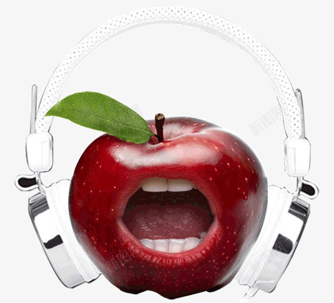 耳麦促销png免抠素材_新图网 https://ixintu.com 张嘴的苹果 数码产品 热卖 苹果