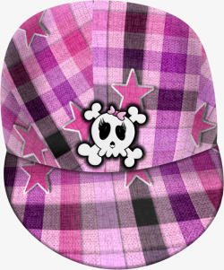 粉红色布纹背景卡通手绘帽子高清图片