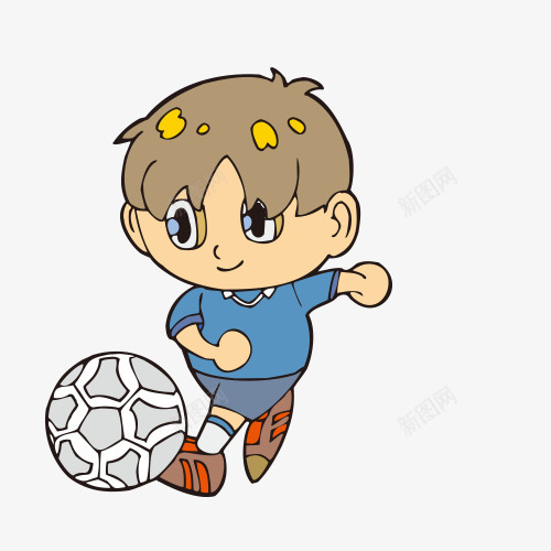 踢足球的小男孩png免抠素材_新图网 https://ixintu.com 小男孩 男孩 踢足球 运动