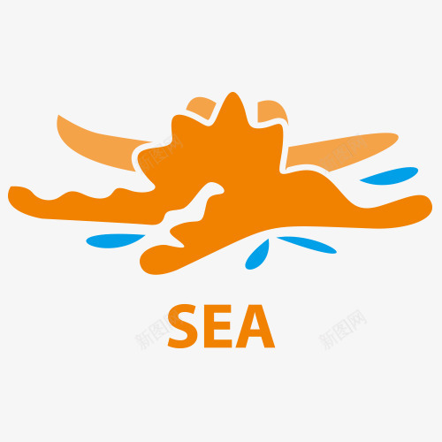 海星海洋标签元素图标png_新图网 https://ixintu.com EPS LOGO设计元素 海洋标签