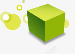 绿色正方体绿色的创意清新正方体高清图片