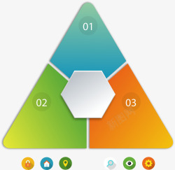 PPT三角形矢量图素材