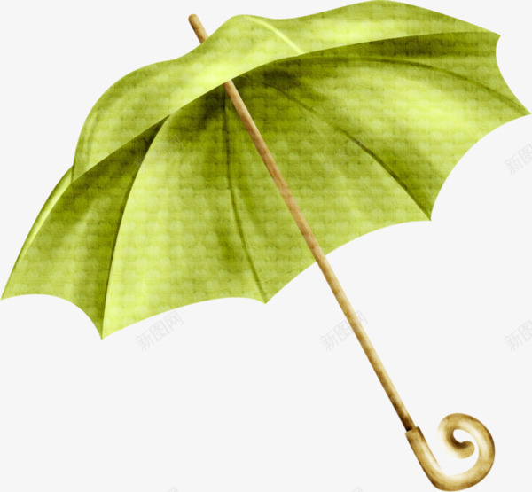 田园风雨伞png免抠素材_新图网 https://ixintu.com 太阳伞 手绘雨伞 绘画 绿色伞 雨伞