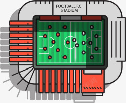 足球场馆矢量图素材