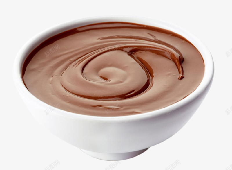 碗里里的巧克力酱png免抠素材_新图网 https://ixintu.com 巧克力酱 瓷碗 甜品 白色
