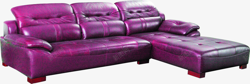 室内简约摄影紫色的皮质沙发png免抠素材_新图网 https://ixintu.com 室内 摄影 沙发 皮质 简约 紫色
