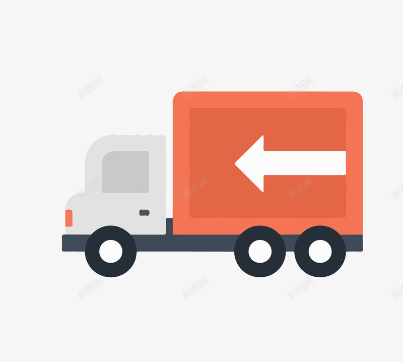 货物卡车标图标png_新图网 https://ixintu.com 大卡车 正方形 矢量图免费 箱子 箱货 箱车 货物车 车