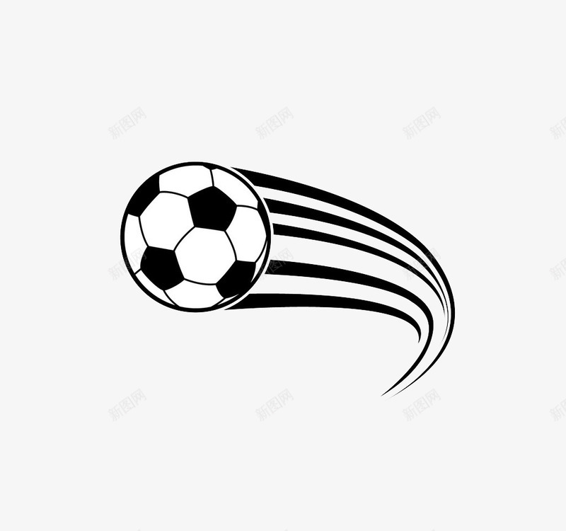 空中的足球png免抠素材_新图网 https://ixintu.com 标志 设计 足球 踢足球 黑白