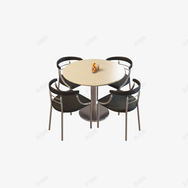 圆形咖啡桌椅png免抠素材_新图网 https://ixintu.com 咖啡桌 咖啡桌椅 圆形咖啡桌椅 桌子 桌椅 黑白色 黑白色桌子