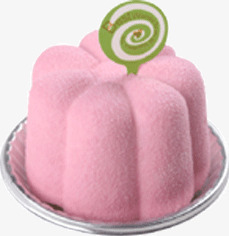 甜点粉色小果冻素材