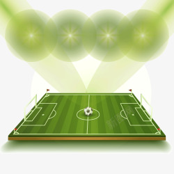 发光的足球发光绿色足球场矢量图高清图片