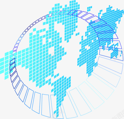 科技世界地图数码图案png免抠素材_新图网 https://ixintu.com 世界地图 图案 数码 科技 科技世界地图数码图案