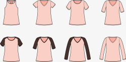 粉色长袖短袖素材