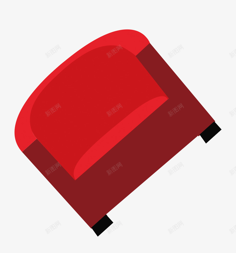 红色简约沙发椅装饰图案png免抠素材_新图网 https://ixintu.com 免抠PNG 单人沙发 沙发椅 简约 红色 装饰图案