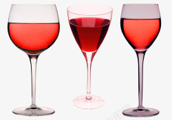 奢华杯具素材高脚葡萄酒杯三件套高清图片