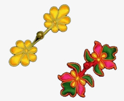 花卉造型立体花卉造型盘扣高清图片