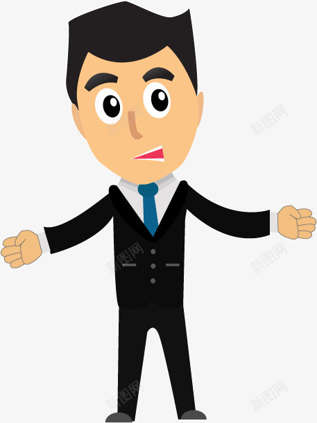 白领人物矢量图ai免抠素材_新图网 https://ixintu.com 人物 商务 男士 白领 西装 矢量图