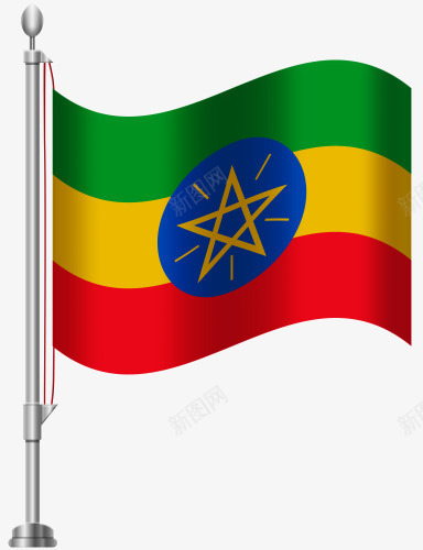 埃塞俄比亚国旗png免抠素材_新图网 https://ixintu.com 五角星 国旗 埃塞俄 旗帜 比亚