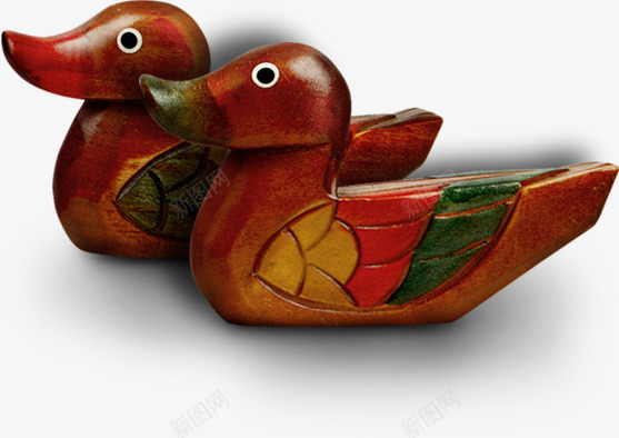 红色木头小鸭子装饰png免抠素材_新图网 https://ixintu.com 木头 红色 装饰 鸭子
