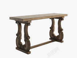 中式茶桌中式风格木质雕刻桌高清图片